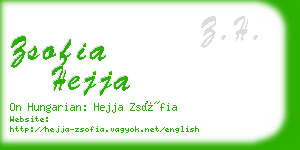 zsofia hejja business card